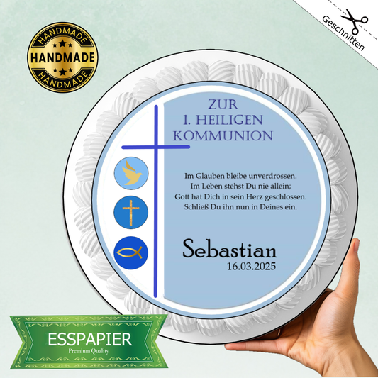 Tortenaufleger Kommunion Version 1