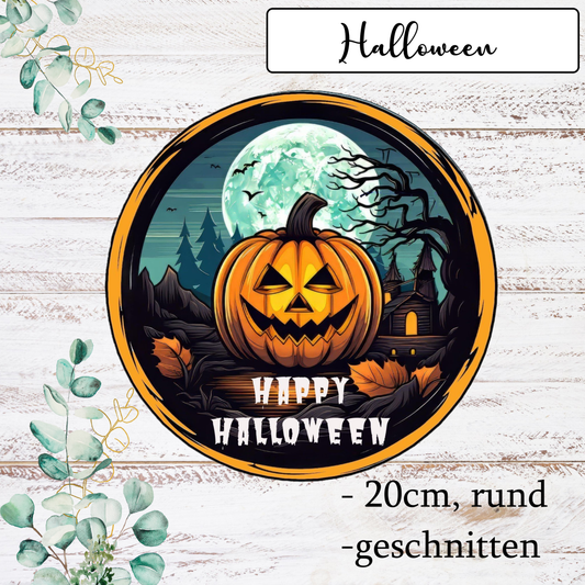 Tortenaufleger-essbar-Kürbis-orange-Gruselig-Tortendeko-Halloween