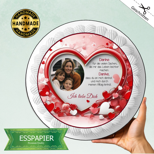 Tortenaufleger "Zum Muttertag -Danke "