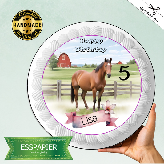 Tortenaufleger Pferd Happy Birthday