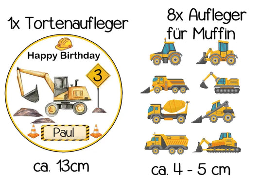 Tortenaufleger Set Baustelle - Funny Bake