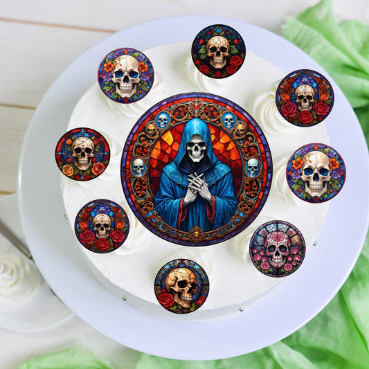 Tortenaufleger  zu Halloween "Gevatter Tod"