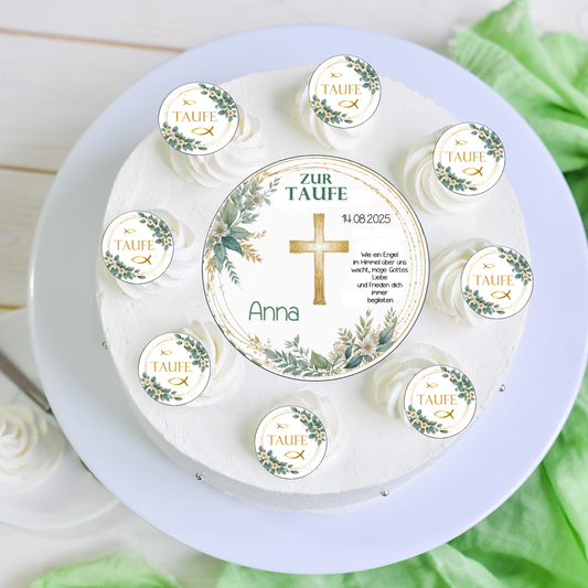 Tortenaufleger Set Großes Kreuz