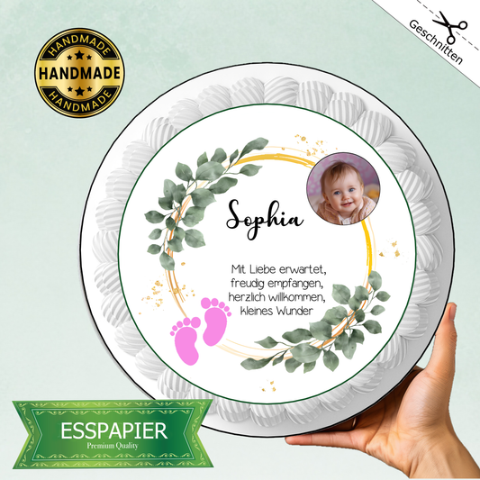 Tortenaufleger Taufe Geburt