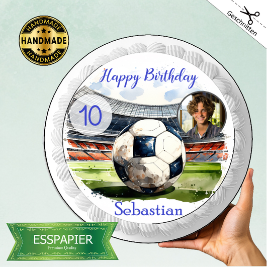 Tortenaufleger Fußball Motiv Stadion