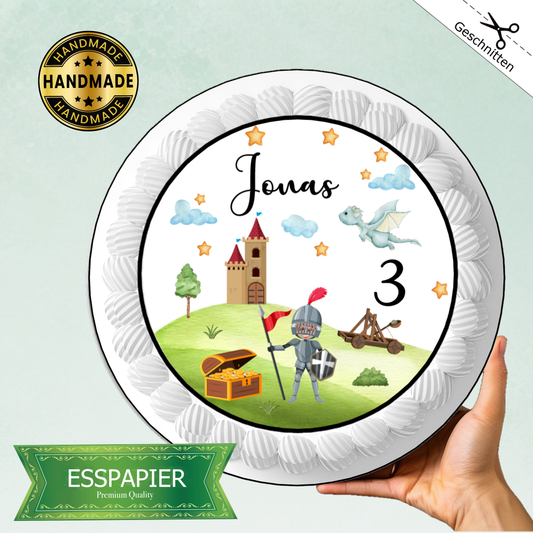 Tortenaufleger Ritter und Drache