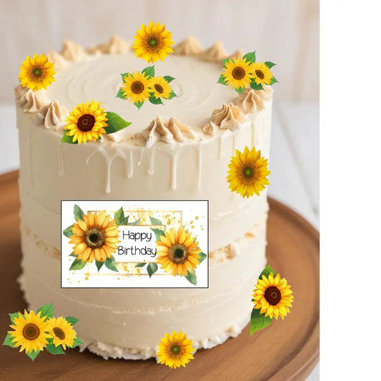 Tortenset Sonnenblumen Happy Birthday - Funny Bake