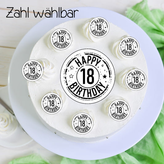 Tortenaufleger Set Happy Birthday