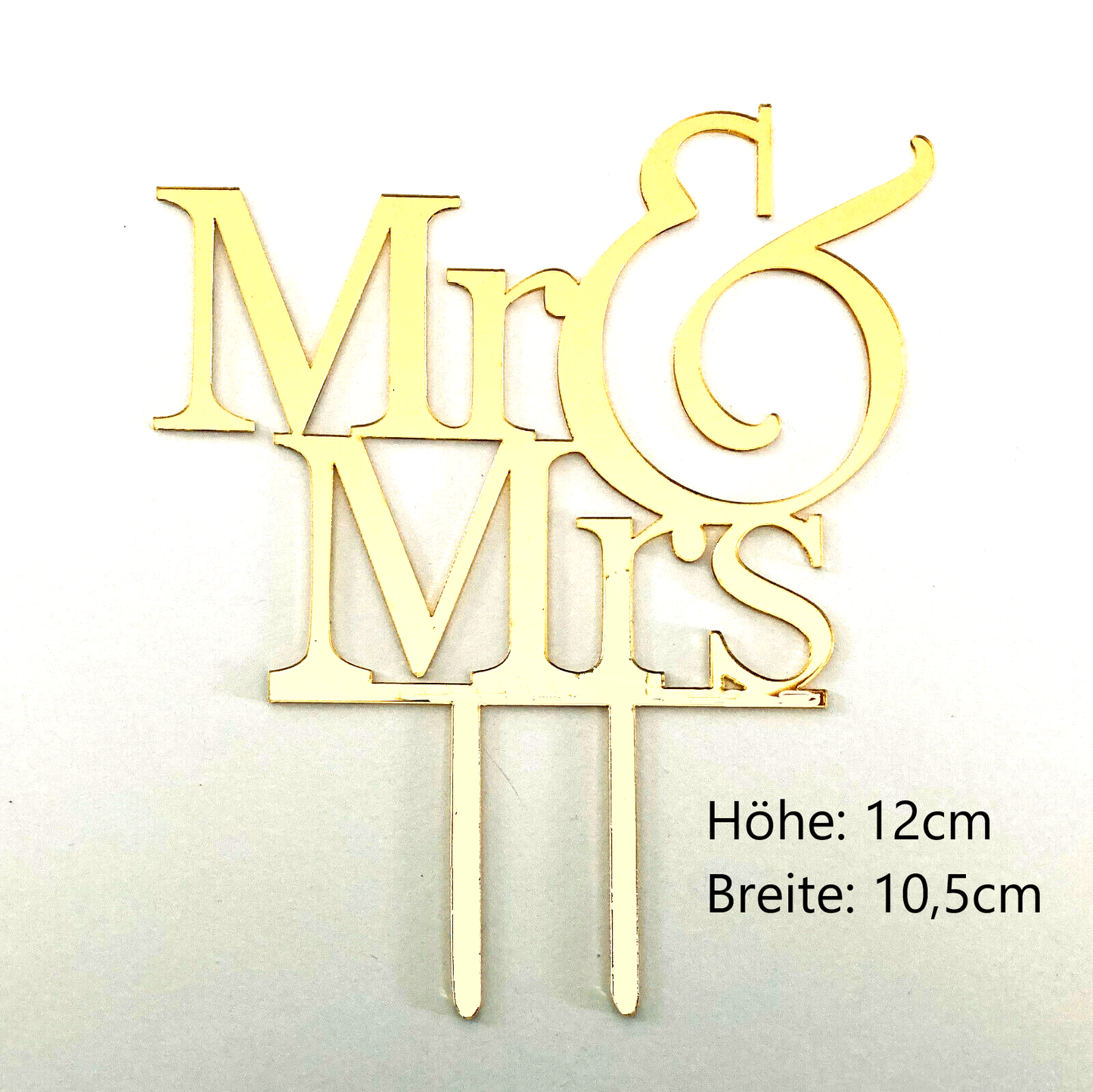 Tortenstecker Mr&Mrs gold klein