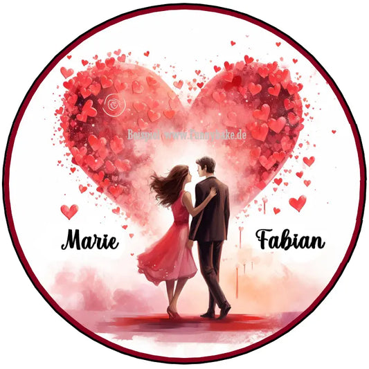 Tortenaufleger verliebte Herzen - Funny Bake