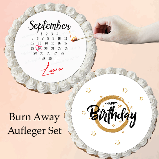 Tortenaufleger Kalenderblatt Burn-away-cake