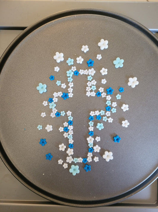 100 Zuckerblüten 3 Größen