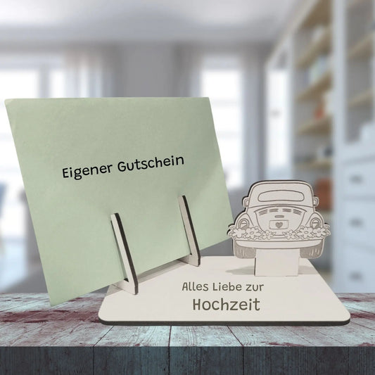 Kartenhalter für Gutschein Hochzeit - Funny Bake