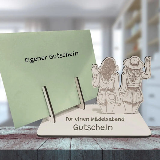 Kartenhalter für Gutschein Mädelsabend - Funny Bake