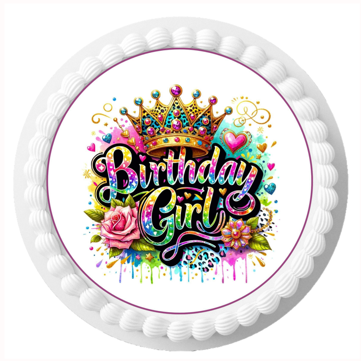 Birthday Girl -Tortenaufleger