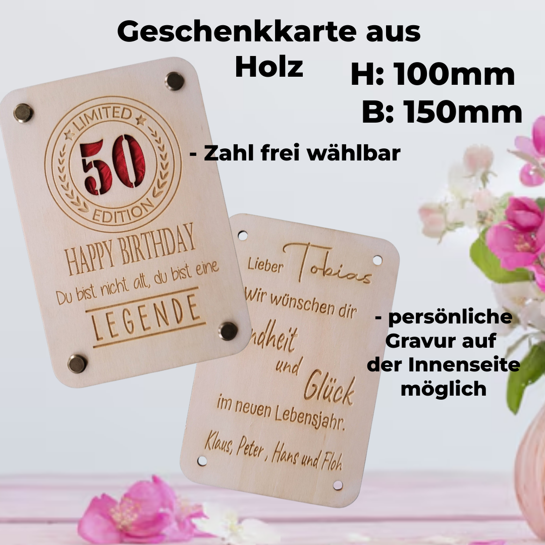 Holzkarte Limited Edition