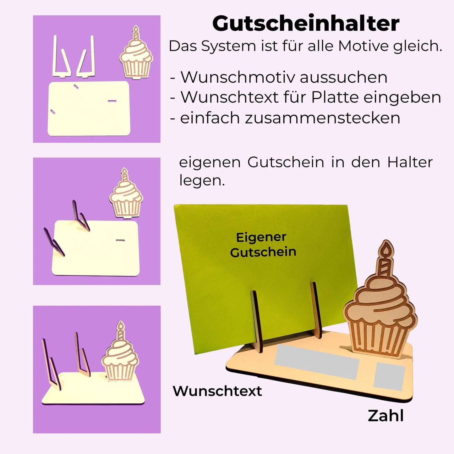 Kartenhalter Zur Einschulung Mädchen - Funny Bake