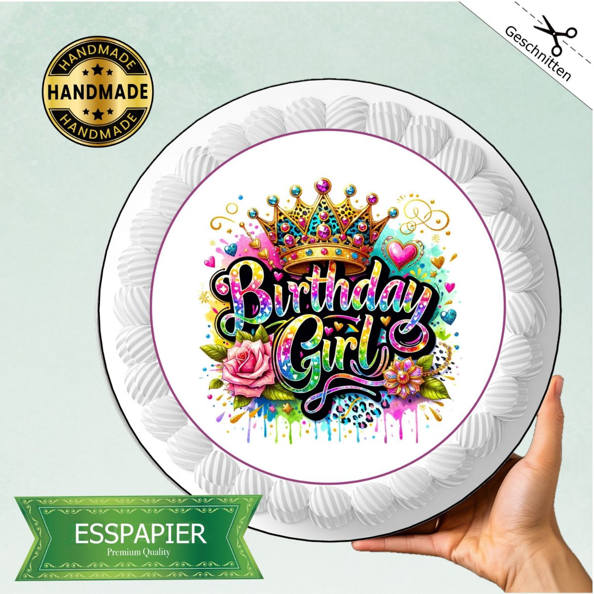 Birthday Girl -Tortenaufleger