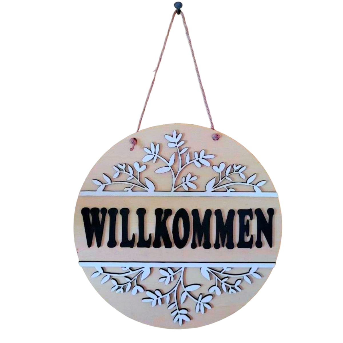 Türschild "Willkommen"
