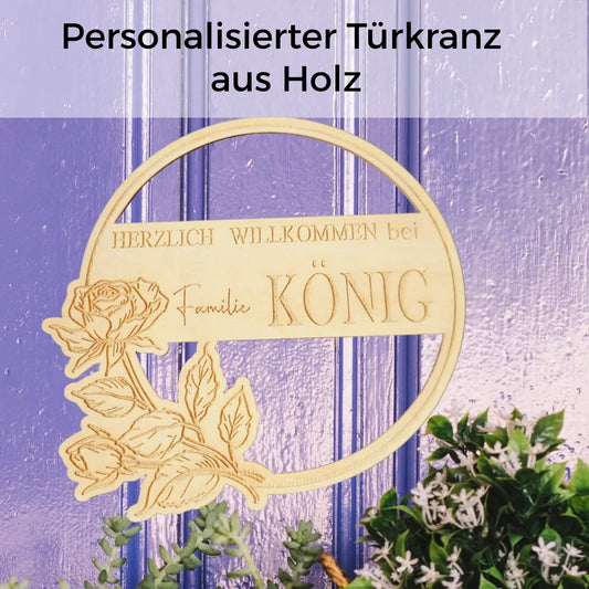 Türkranz Rose - personalisiert - Funny Bake