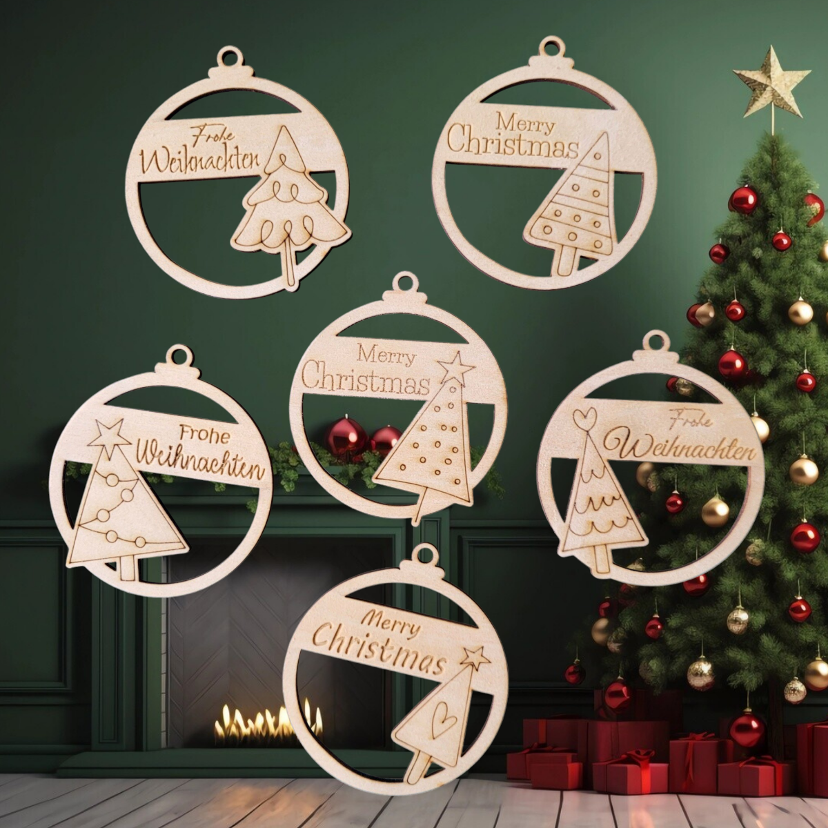 Geschenkanhänger /weihnachtsbaumanhänger Motiv Tanne