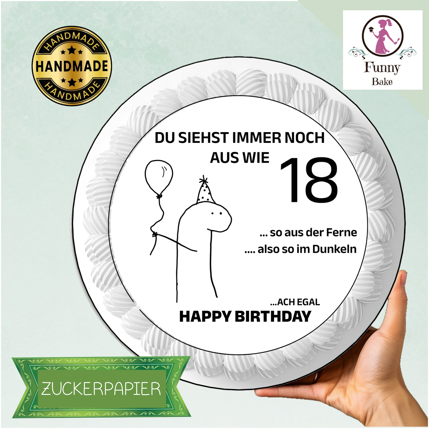 Tortenaufleger Geburtstag mit Humor