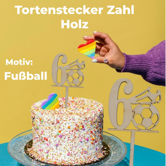 Tortenstecker Fußball Zahlen - Funny Bake