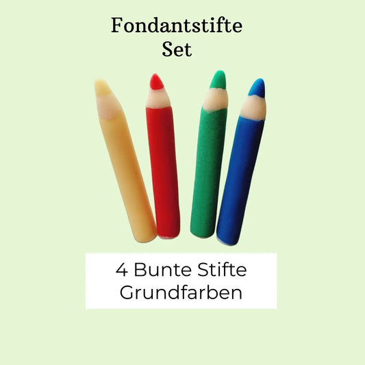 Stifte 4 Stück - essbar Grundfarben - Funny Bake