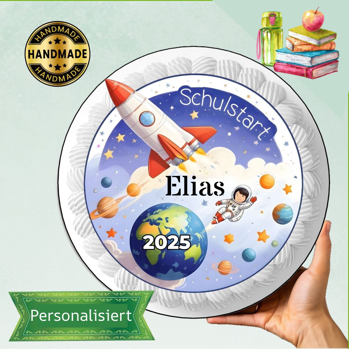 Tortenaufleger Rakete Schulstart