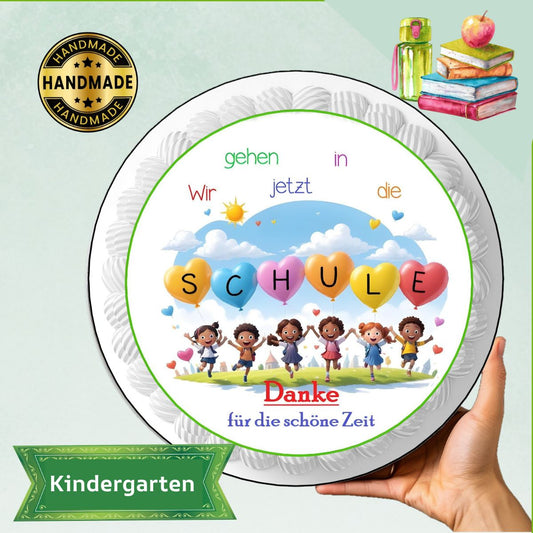 Tortenaufleger  -Wir gehen jetzt in die Schule-