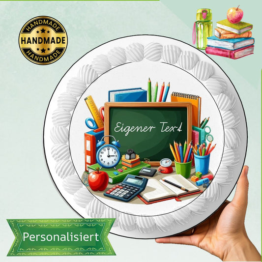 Tortenaufleger Einschulung mit Eigenem Text