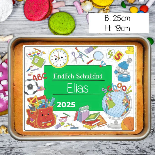 Tortenaufleger Einschulung für Blechkuchen - Funny Bake