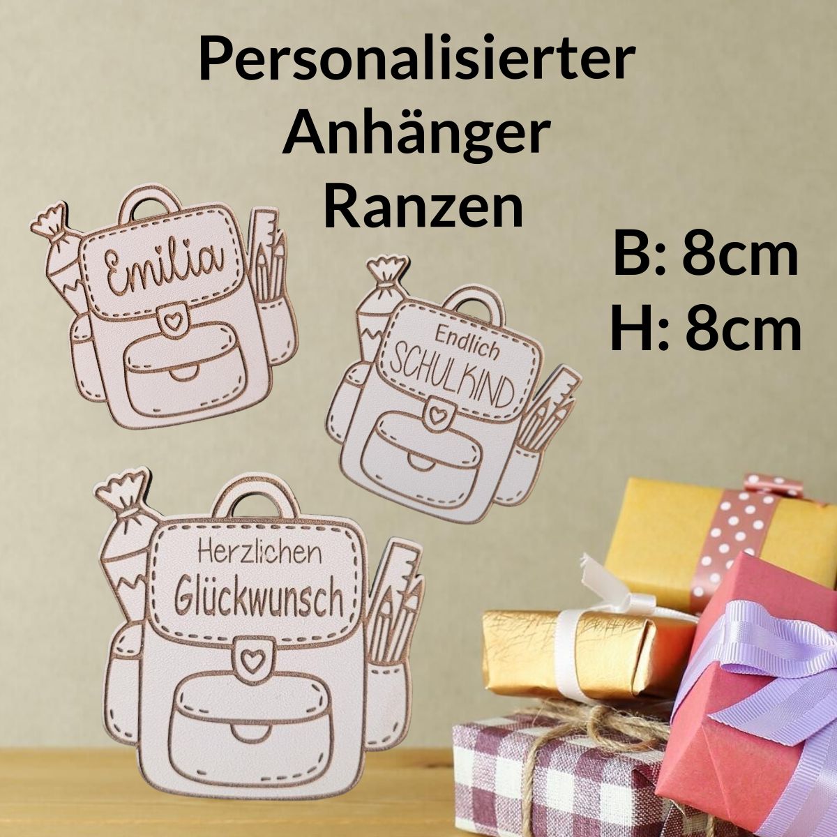 Anhänger Ranzen personalisierbar