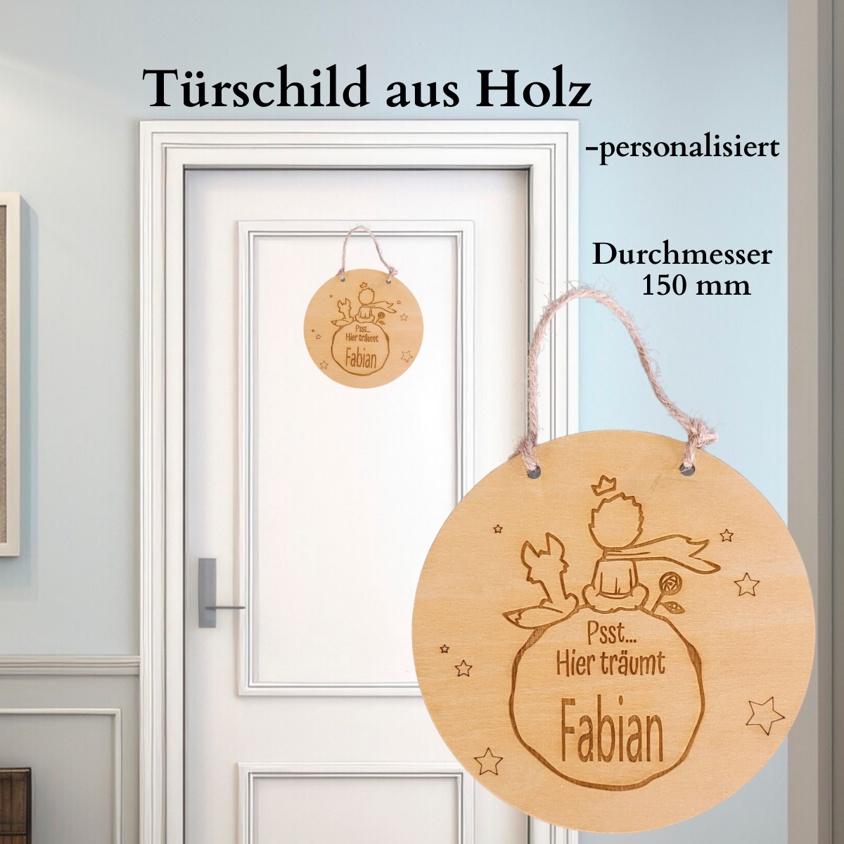 Personalisiertes Türschild - kleiner Prinz