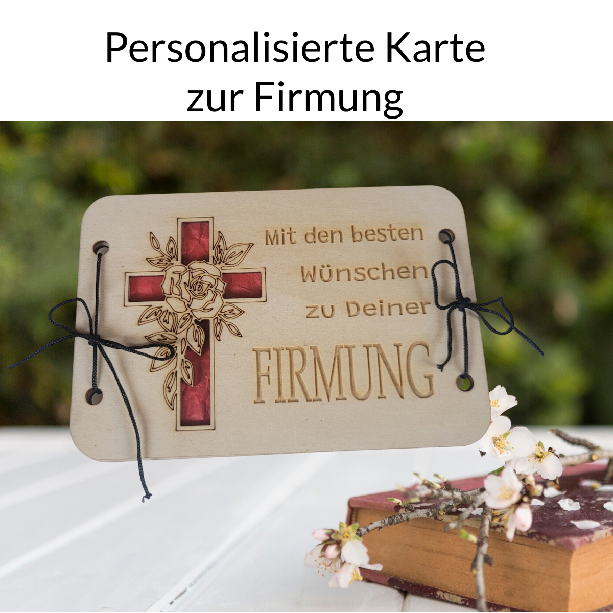 Geschenkkarte zur Firmung mit persönlicher Gravur