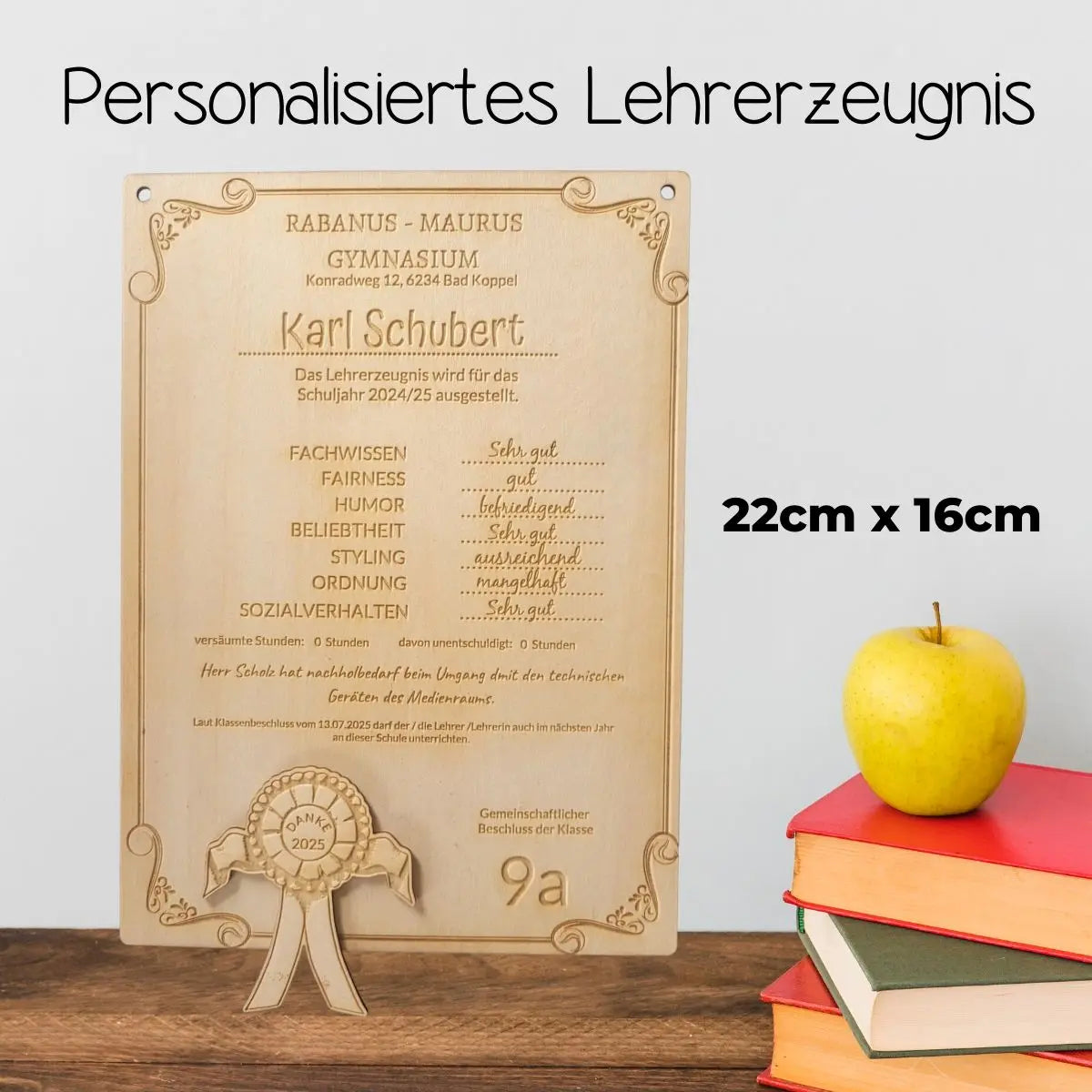 Personalisiertes Lehrer Geschenk Zeugnis Holz Abschlus Schule Funny Bake Personalisiertes Lehrer Geschenk Zeugnis Holz Abschlus Schule Funny Bake