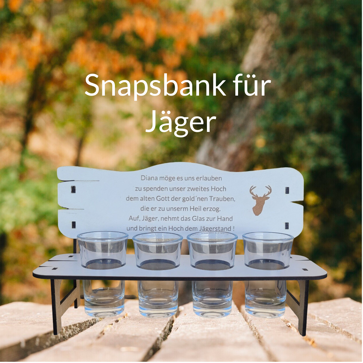 Snapsbank 4ér für Jäger