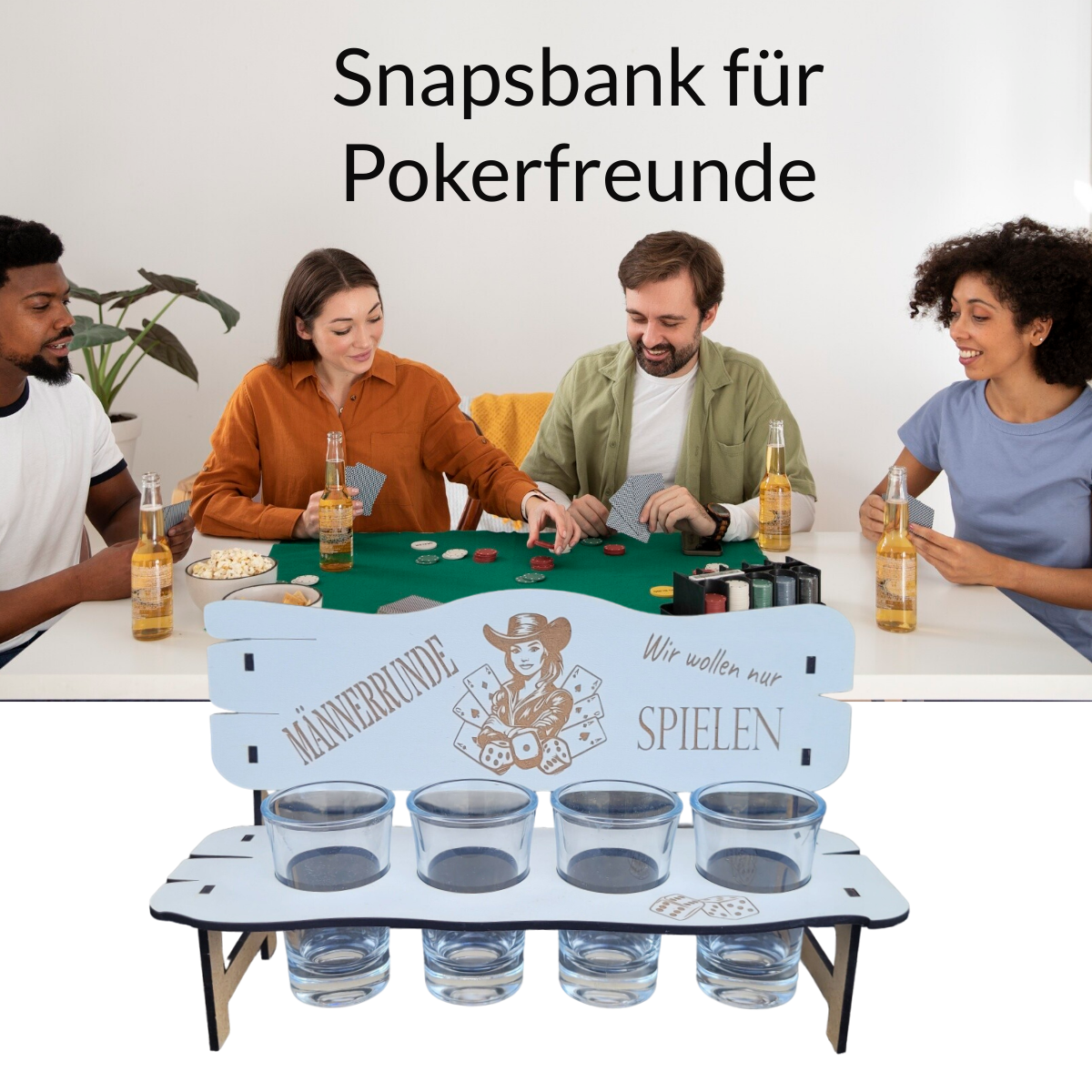 Snapsbank Männerrunde 4´er Set