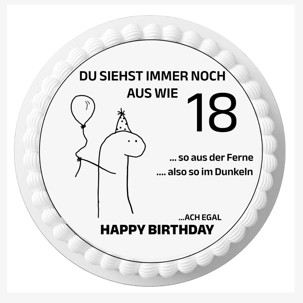 Tortenaufleger Geburtstag mit Humor