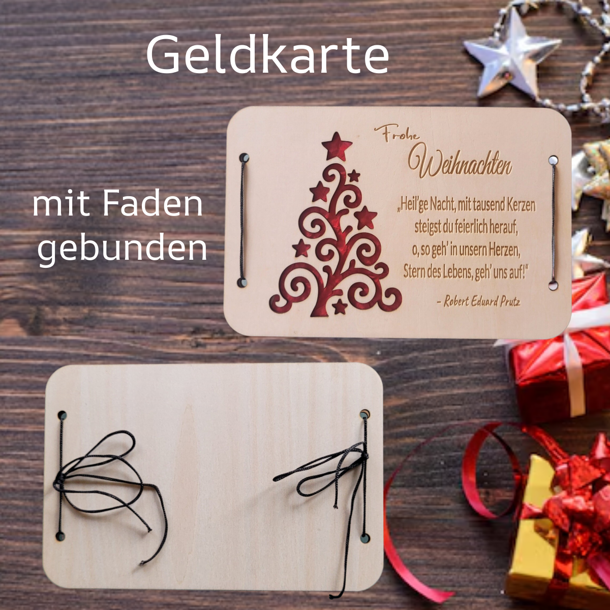 Weihnachtliche Geldkarte mit Vers