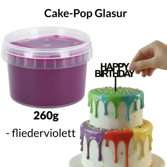 Fett glasur 260g flieder lila cakepop Driptorten Tortenüberzug