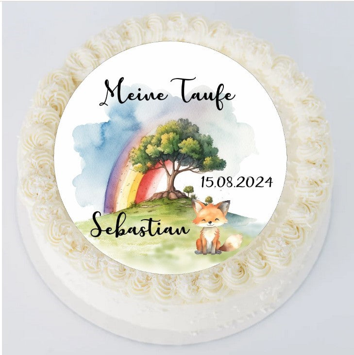 Tortenaufleger "Meine Taufe" - Baum & Fuchs
