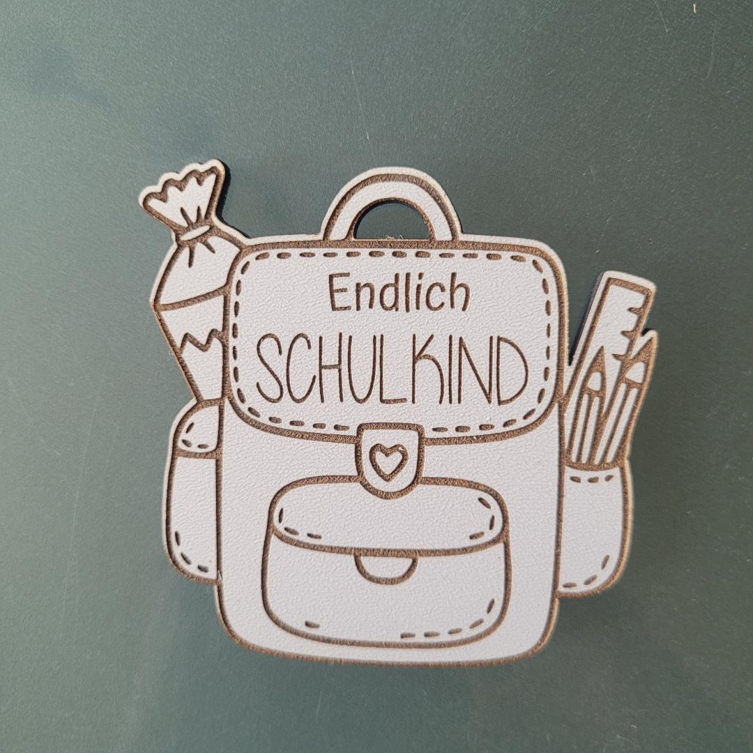 Anhänger Ranzen endlich Schulkind / Herzlichen Glückwunsch