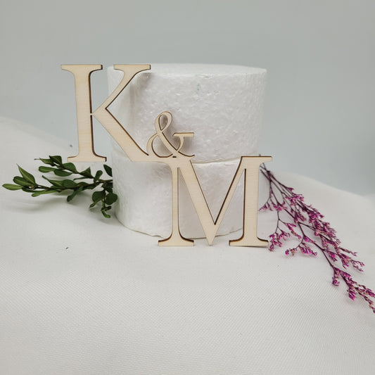 Buchstabenkombi Hochzeit Holz viele Größen