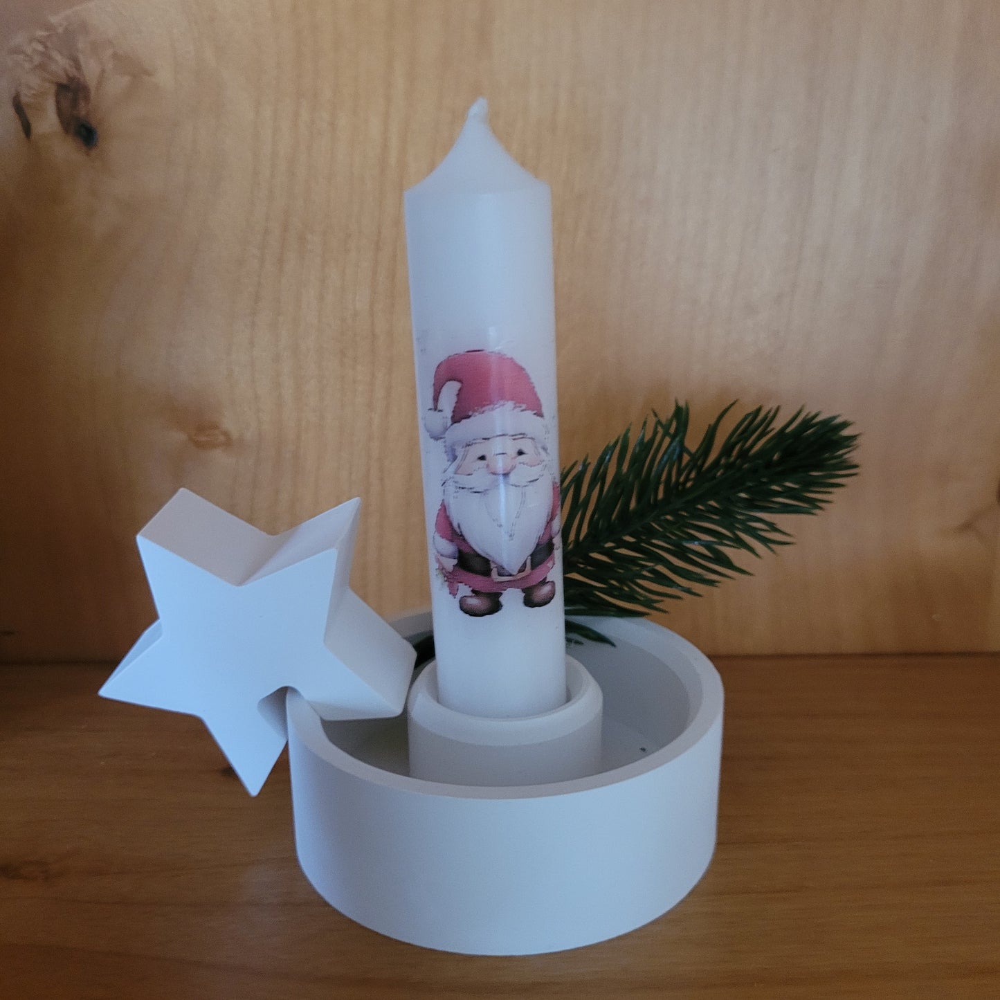 Geschenkset Kerzenhalter mit Kantenhocker und Kerze