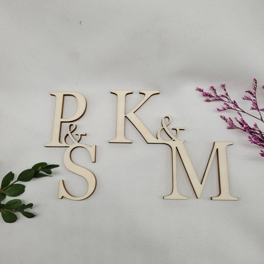 Buchstabenkombi Hochzeit Holz viele Größen - Funny Bake