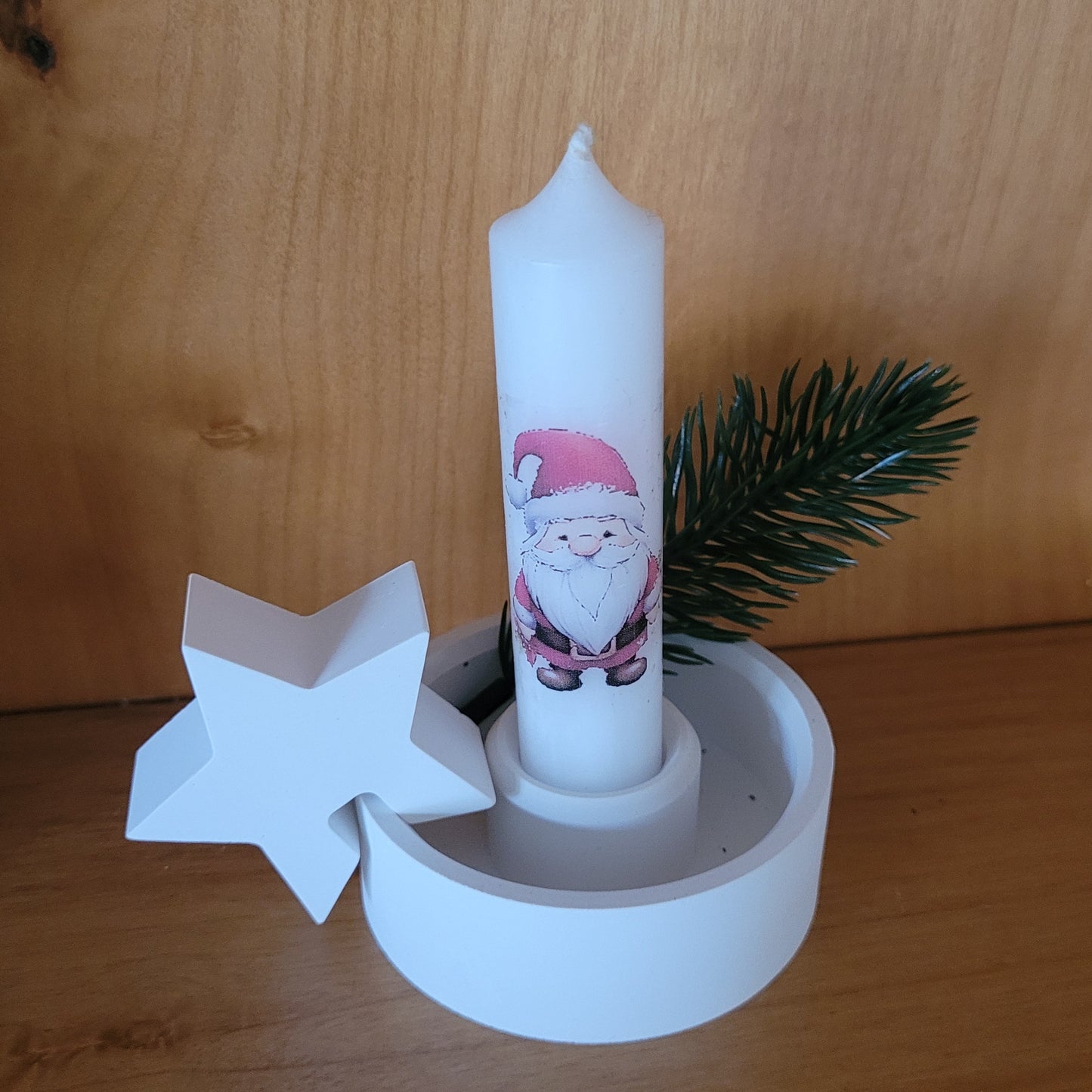 Geschenkset Kerzenhalter mit Kantenhocker und Kerze