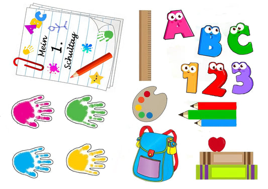 Einschulung Mix "Mein1. Schultag Druck auf Esspapier - Funny Bake