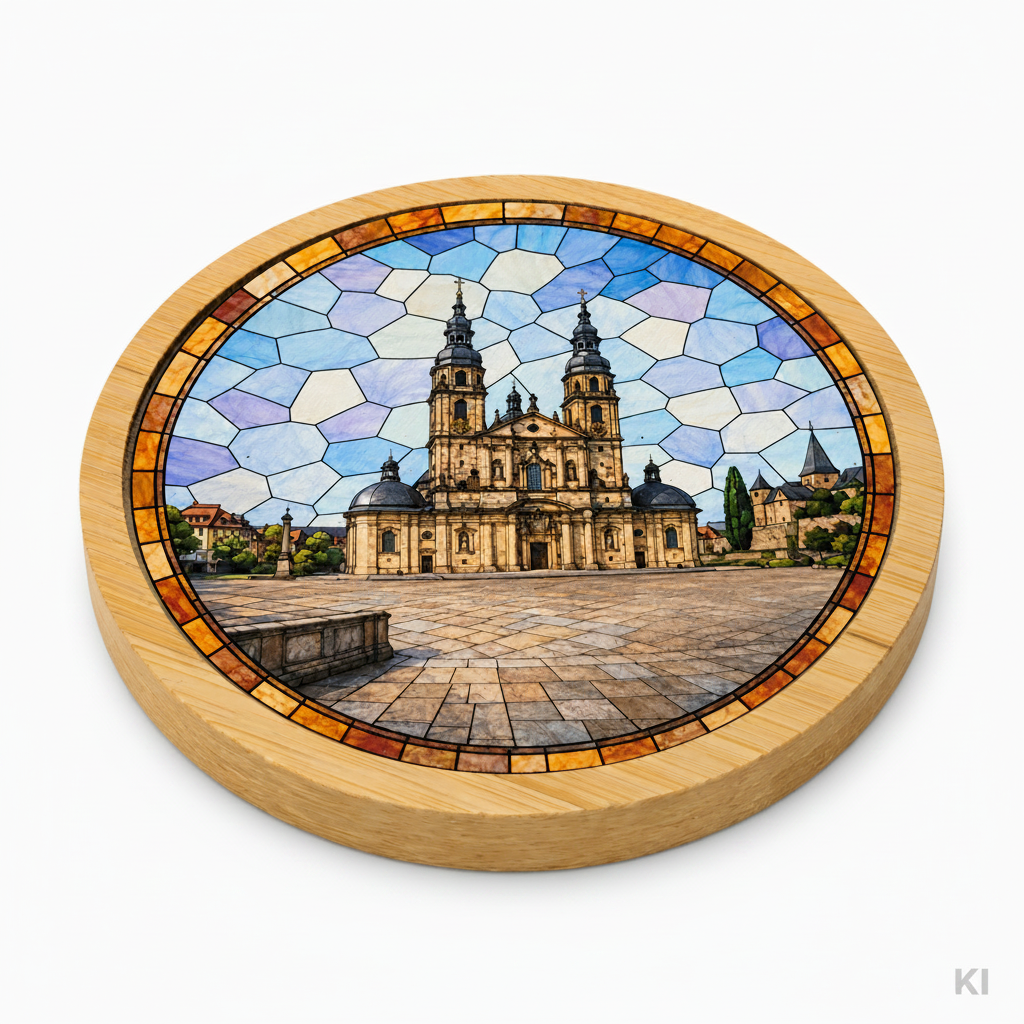 Untersetzer Fulda Dom Herbst freigestellt KI