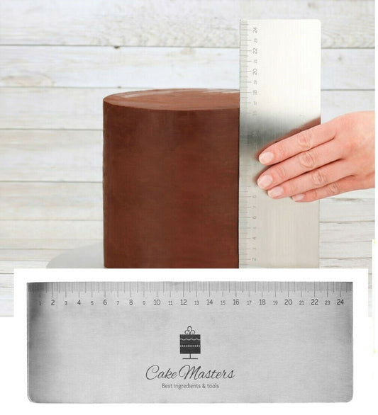 Edelstahl-Schaber-Spachtel-25cm-Tortenspachtel-Teigschaber